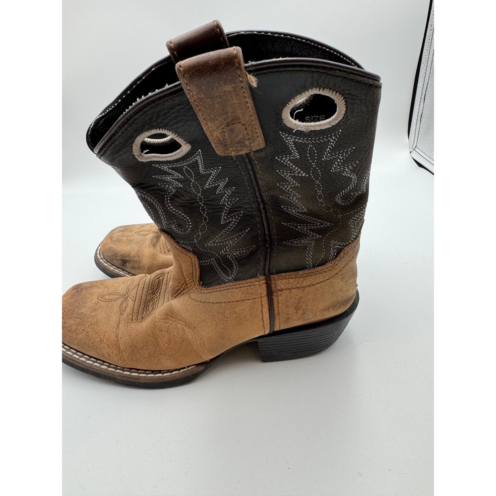 Cody James Tan Brown Leather Square‎ Toe Cowboy Boots Style 43243 Size 1D
